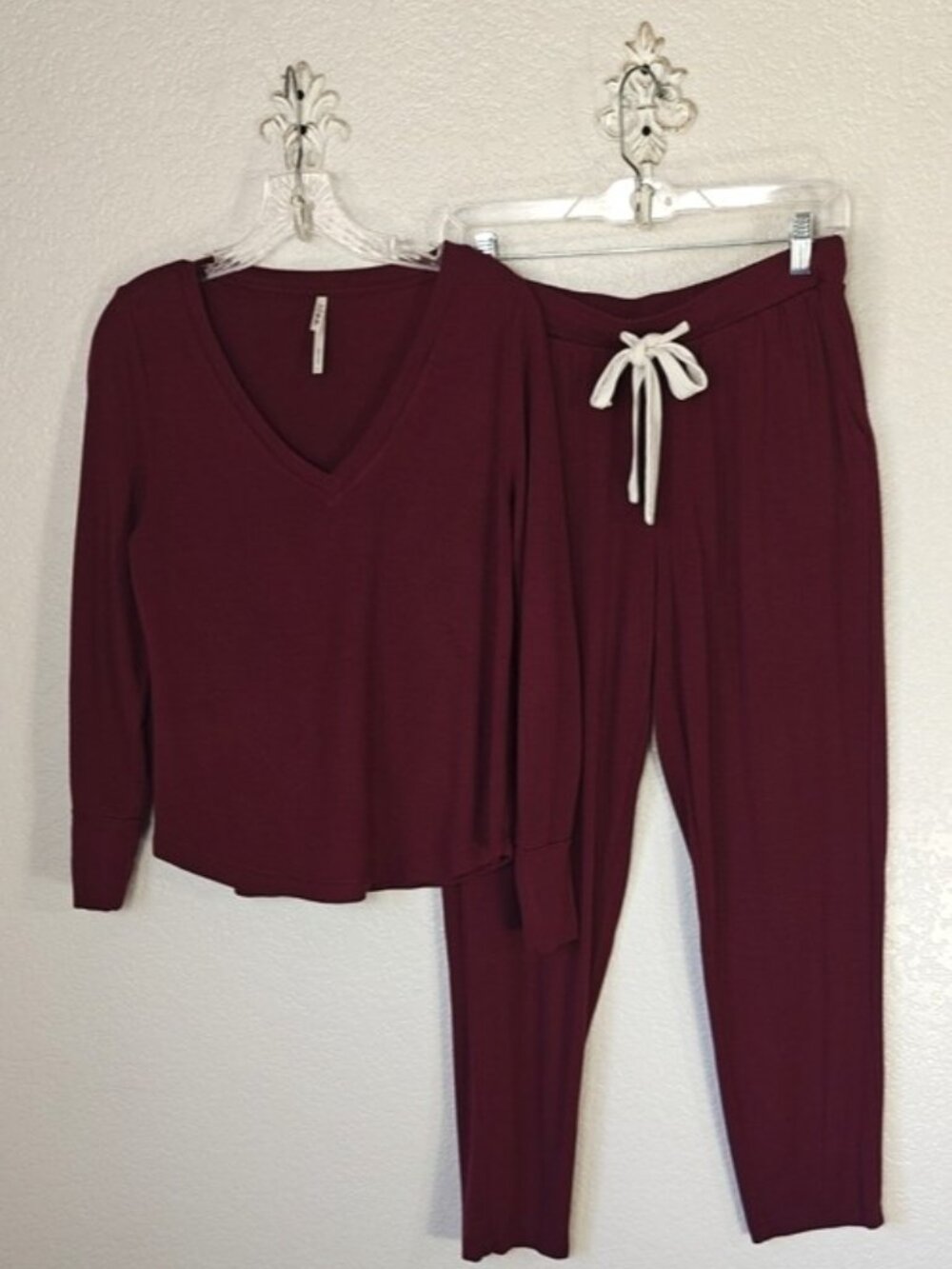 Soma Size S Pajama Set In Burgundy